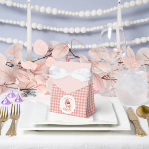 Strawberry Sweet Watercolor Girl 1st Birthday Favor Boxes