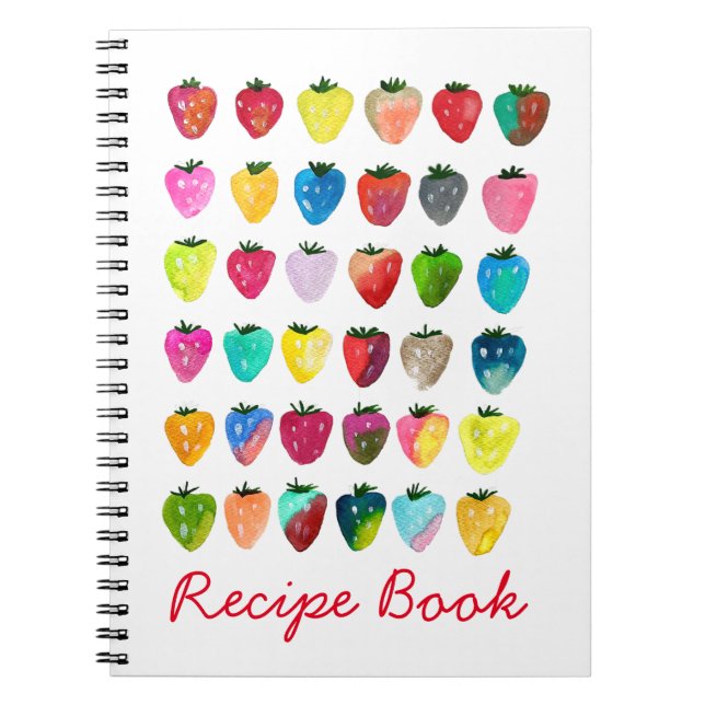 Strawberry sweetness cute fruit recipe notebook (Front)