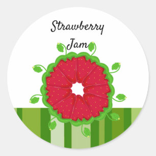 Strawberry Swirl Jam Stickers
