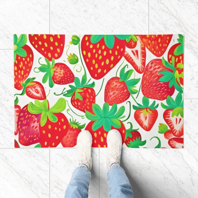 Strawberry Swirl Pattern Doormat (Indoor)