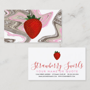 strawberry swirls business card