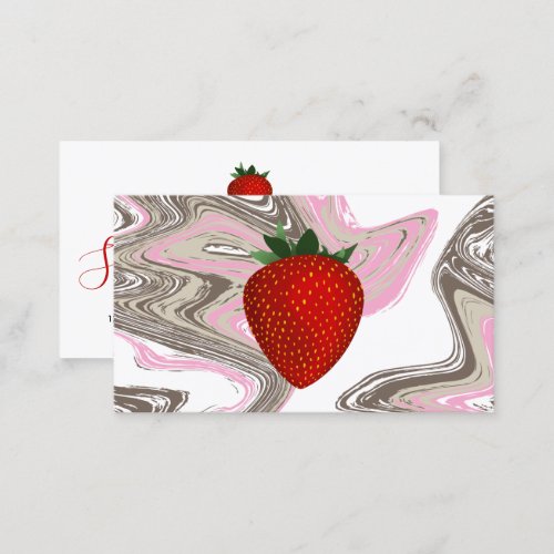 strawberry swirls business card