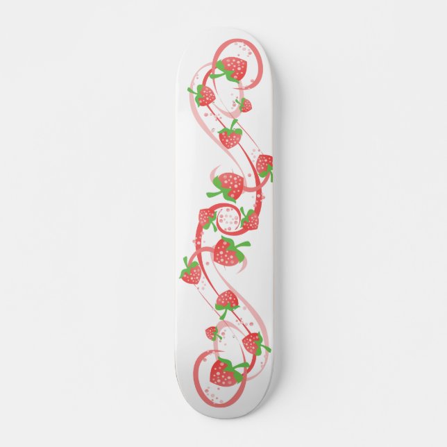 Strawberry Swirls Forever Skateboard Deck (Front)