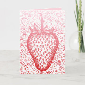 strawberry swirls holiday card