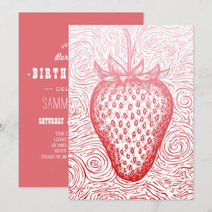 strawberry swirls invitation