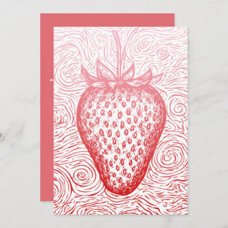 strawberry swirls invitation