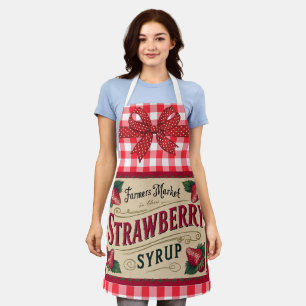 Strawberry syrup apron