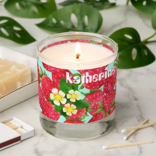 Strawberry Teal Scented Candle