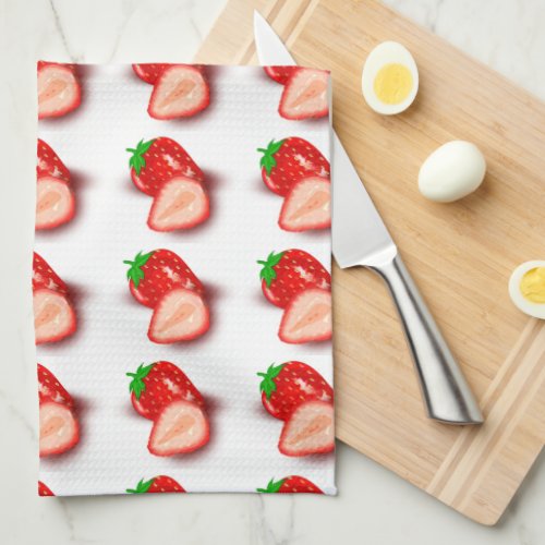 Strawberry Template Make Your Own Modern Design Kitchen Towel