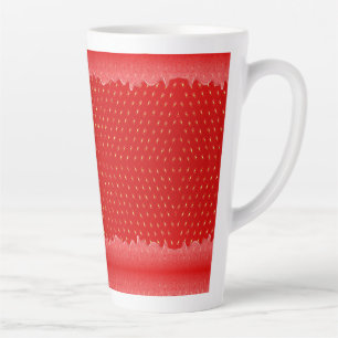 Strawberry Textured Background Liquid Fruit Jam Latte Mug