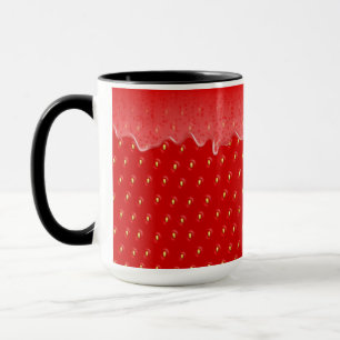 Strawberry Textured Background Liquid Fruit Jam Mug
