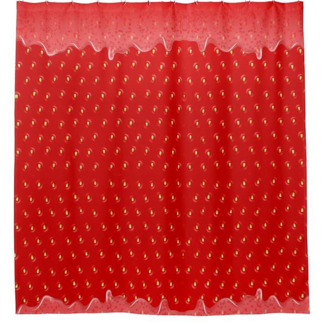Strawberry Textured Background Liquid Fruit Jam    Shower Curtain (Front)