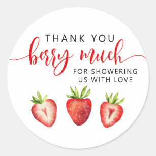 Strawberry Thank You Stickers - 95 Results | Zazzle