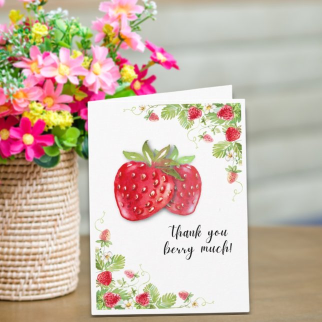 Strawberry Thank you Berry Much Card (Creator Uploaded)
