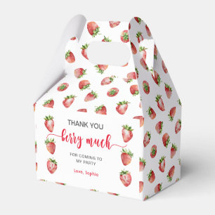 Strawberry Thank you Berry Much Favor Boxes