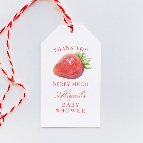 Strawberry Thank You Berry Much Gift Tag