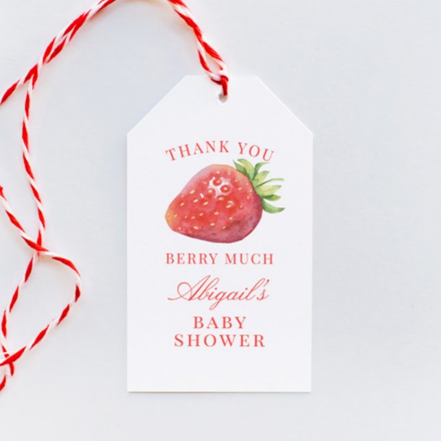 Strawberry Thank You Berry Much Gift Tag (Creator Uploaded)