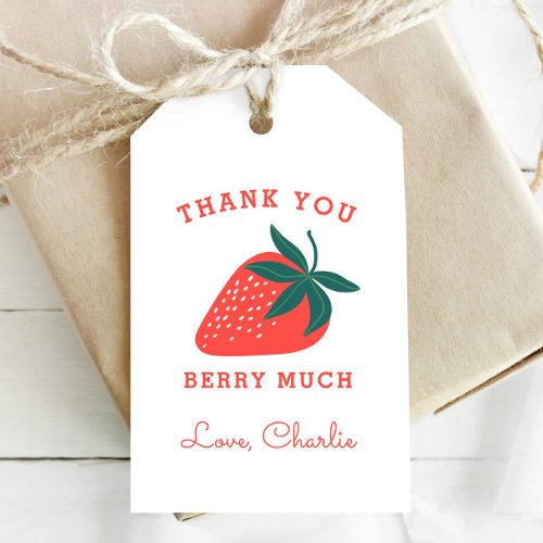 Strawberry Thank You Berry Much Gift Tag