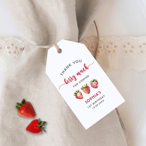 Strawberry Thank you Berry Much Gift Tags