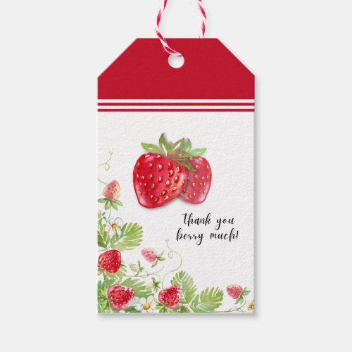 Strawberry Thank you Berry Much Gift Tags