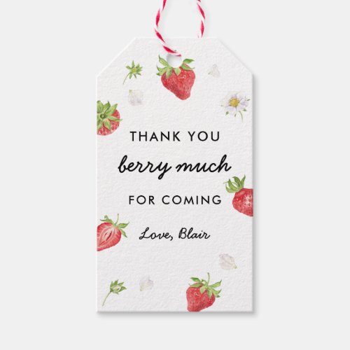 Strawberry Thank You Berry Much Gift Tags