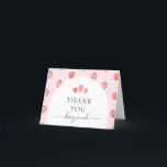 Strawberry Thank You Card | Berry Thank You<br><div class="desc">Strawberry Folded Thank You Card.</div>