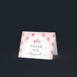 Strawberry Thank You Card | Berry Thank You<br><div class="desc">Strawberry Folded Thank You Card.</div>