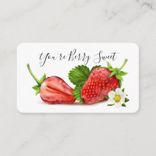 Strawberry Thank You Enclosure Card