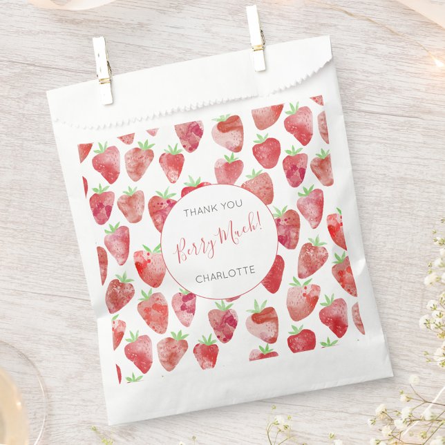 Strawberry Thank You Favor Bag (Creator Uploaded)