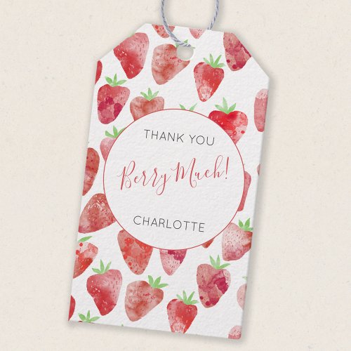 Strawberry Thank You Gift Tags