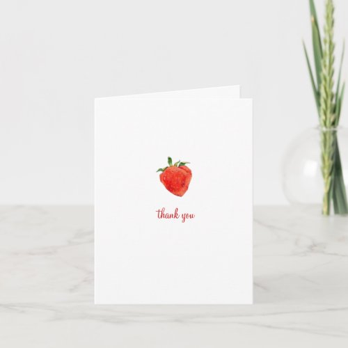 Strawberry Thank You Note Card