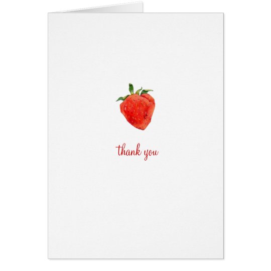 Strawberry Thank You Note Card