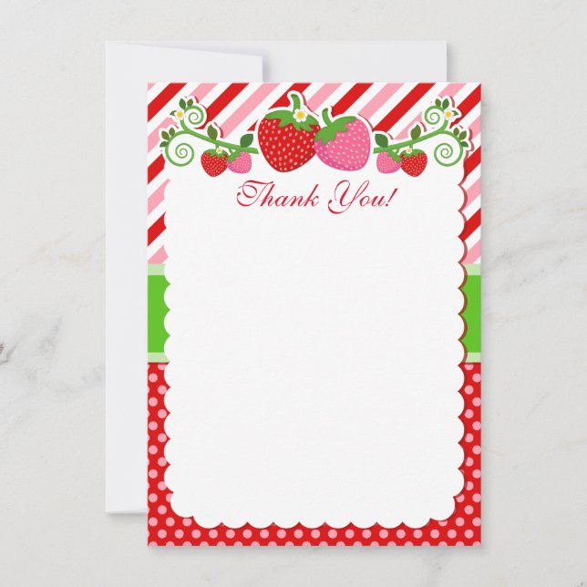 Strawberry Thank You Notes (Front)