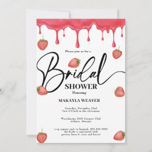 strawberry That's Amore Bridal Shower Invitation