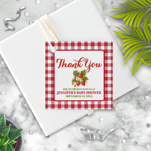 Strawberry Theme Baby Shower Thank You Favor Tags