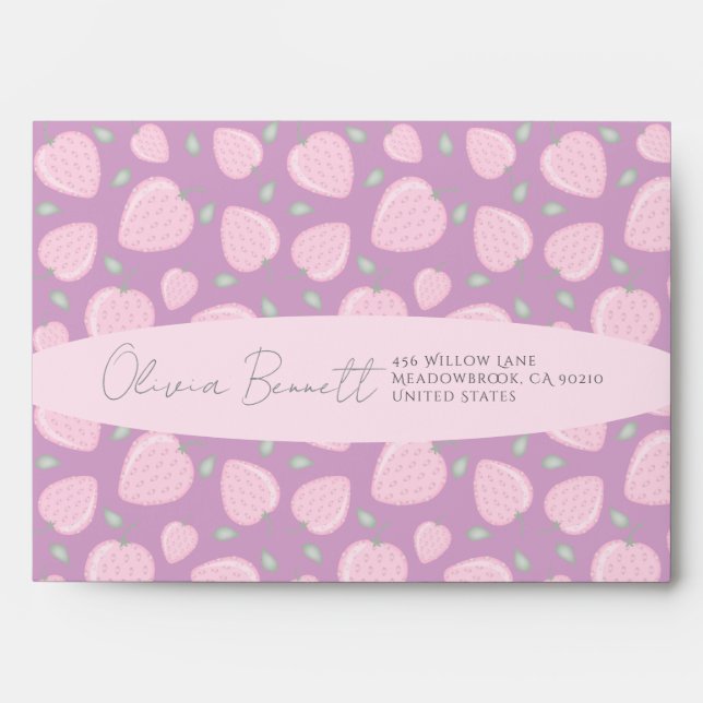 Strawberry Theme Design Envelope (Front)