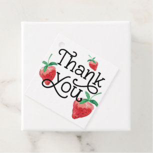 strawberry theme, first birthday, kids birthday cl favor tags