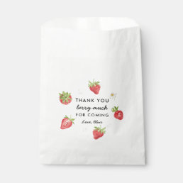 Strawberry Theme Thank You Berry Much Favor Bag