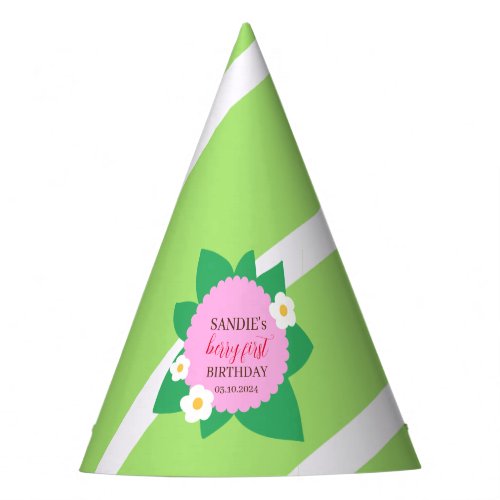 Strawberry  themed Birthday Party Party Hat