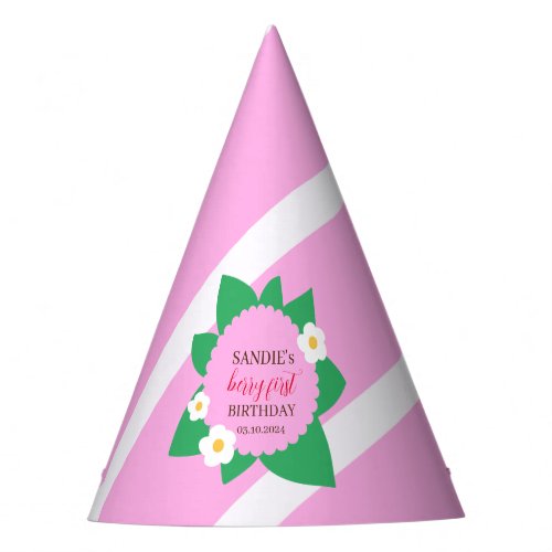 Strawberry  themed Birthday Party Party Hat