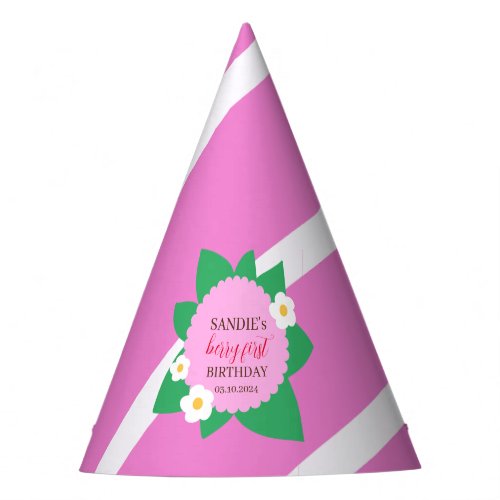 Strawberry  themed Birthday Party Party Hat