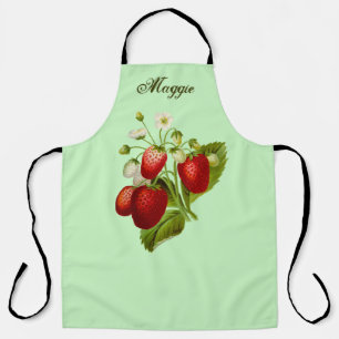 Strawberry Themed Personalized Kitchen Apron