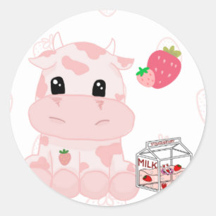 Strawberry themed sticker