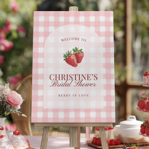 Strawberry Themed Welcome Sign Template: Berry in