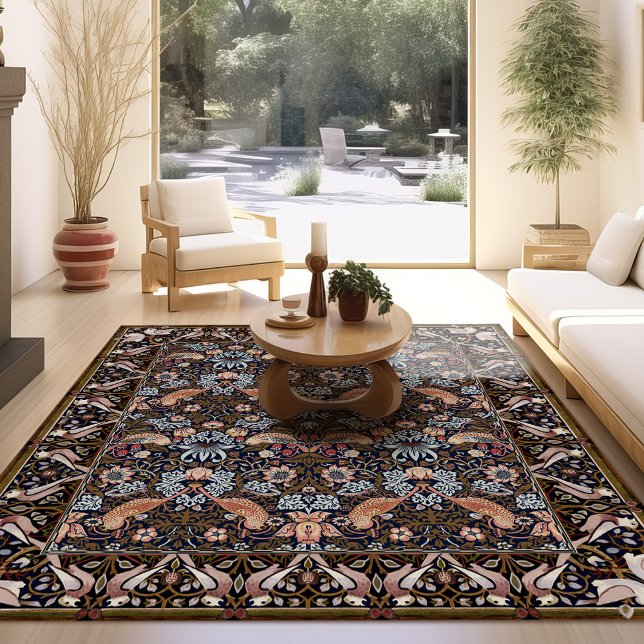 Strawberry Thief Antique Bronze William Morris Rug (Creator Uploaded)