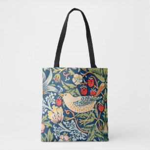 Strawberry thief bird by William Morris Tote Bag