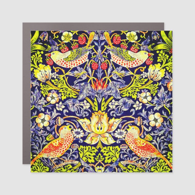 Strawberry Thief Birds William Morris Car Magnet (Front)