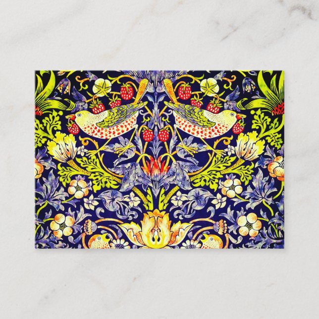 Strawberry Thief Birds William Morris Enclosure Card (Front)