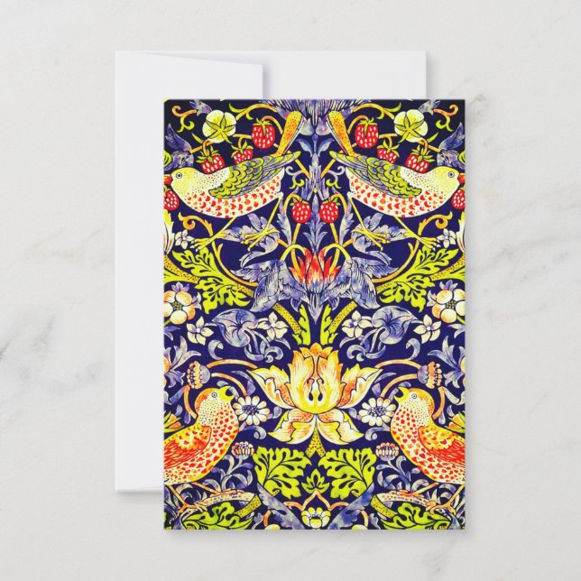Strawberry Thief Birds William Morris Invitation (Front)