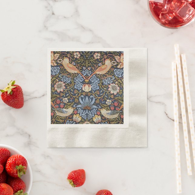 Strawberry Thief Birds William Morris Napkins (Insitu)